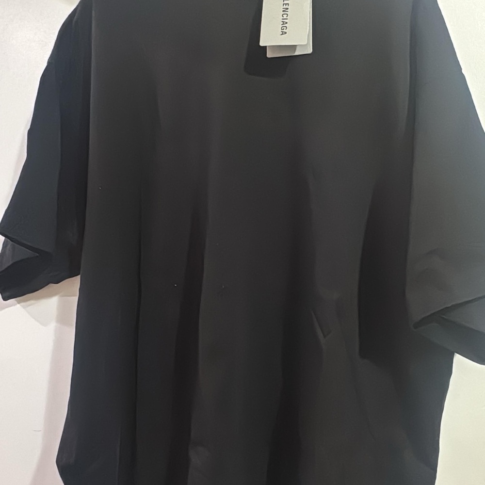 Balenciaga Black Short Sleeve Overside Tee